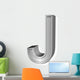 Grey Letter J Wall Decal