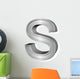Grey Letter S Wall Decal