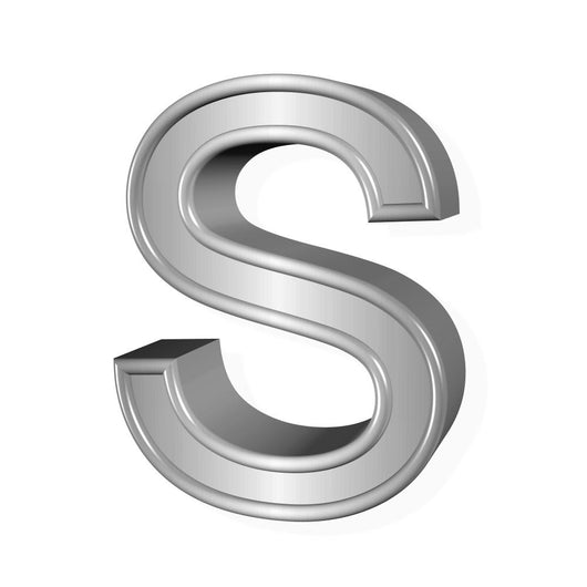 Grey Letter S Wall Decal