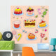 Multicolored Stickers Wall Mural