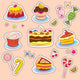 Multicolored Stickers Wall Mural