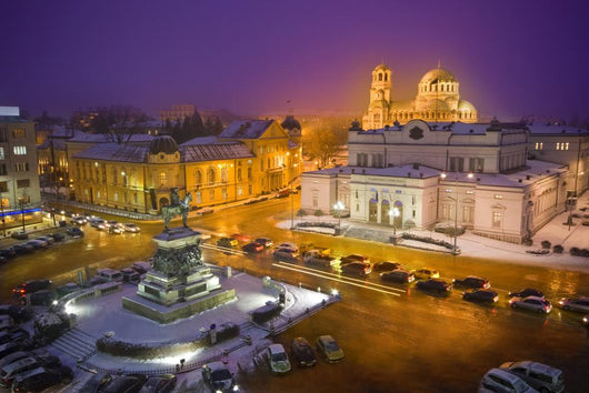 Sofia by night Wall Mural