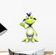 Cute Cartoon Monster Waving Wall Decal