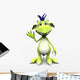 Cute Cartoon Monster Waving Wall Decal
