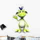 Cute Cartoon Monster Waving Wall Decal