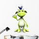 Cute Cartoon Monster Waving Wall Decal