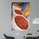 Dried nuts in bags Wall Mural