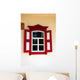 Red Shuttered Window White
