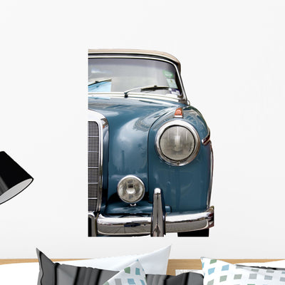 Vintage Car Wall Mural shown on a wall