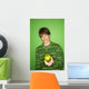 Caucasian Teen Boy Holding Wall Mural