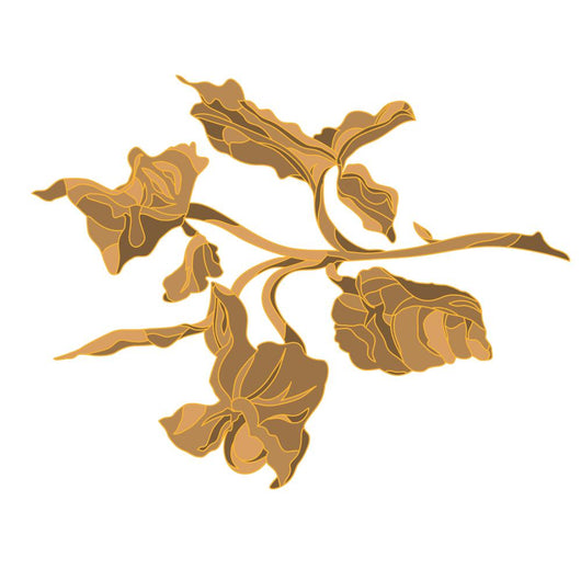 Flower Design Brown
