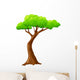 Cartoon Tree White Wall Decal
