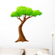 Cartoon Tree White Wall Decal