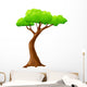 Cartoon Tree White Wall Decal