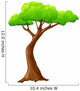 Cartoon Tree White Wall Decal
