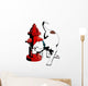 American Bulldog at the Fire Hydrant Wall Decal