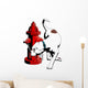 American Bulldog at the Fire Hydrant Wall Decal