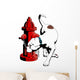 American Bulldog at the Fire Hydrant Wall Decal