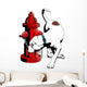 American Bulldog at the Fire Hydrant Wall Decal