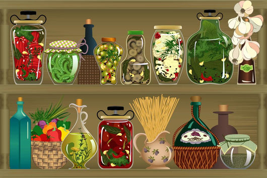 Homemade canned vegetables Wall Mural