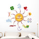 Illustration Icones Loi de l'Attraction - Law of Attraction Wall Decal