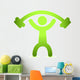 Man Lifting Weight Wall Decal