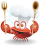 Granchio Chefcrab Cookvector