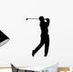 golfer silhouette Wall Mural