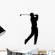 golfer silhouette Wall Mural