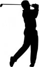 golfer silhouette Wall Mural