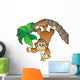 Monkey Hanging Palm Tree Wall Decal