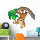 Monkey Hanging Palm Tree Wall Decal