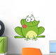 Happy Frog Cartoon Character Wall Mural