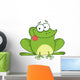 Happy Frog Cartoon Character Wall Mural