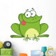 Happy Frog Cartoon Character Wall Mural