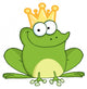 Happy Frog Prince Cartoon Character Wall Decal