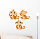 Three Little Monkeys Wall Decal