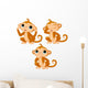 Three Little Monkeys Wall Decal