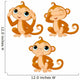 Three Little Monkeys Wall Decal