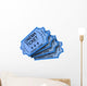 Four Cinema Ticket on White Wall Decal