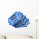 Four Cinema Ticket on White Wall Decal