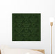Dark Green Floral Wallpaper Wall Decal