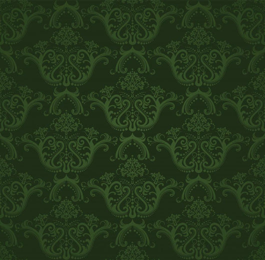 Dark Green Floral Wallpaper Wall Decal