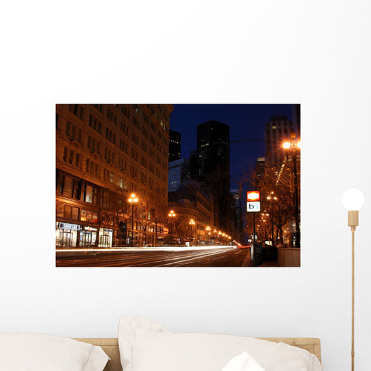 Market St Dusk Wall Decal