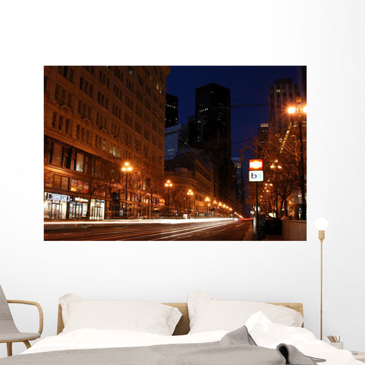 Market St Dusk Wall Decal