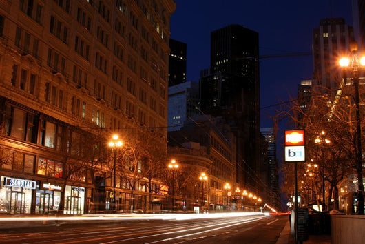 Market St Dusk Wall Decal