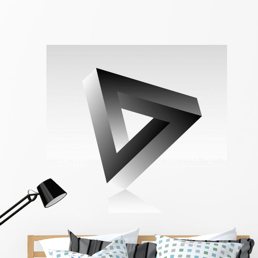 Triangle Optical Illusion Wall Decal