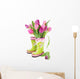 Spring Tulip Flowers in Boots Wall Decal