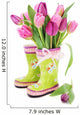 Spring Tulip Flowers in Boots Wall Decal