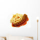 Currywurst with french fries Wall Mural